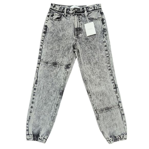 NWT KanCan Sydney Ultra High Rise Grey Acid Wash Jeans Size 25 - Picture 1 of 6